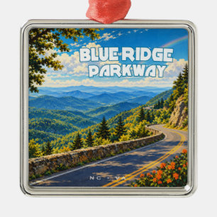 Blue Ridge Parkway Regenboog Metalen Ornament