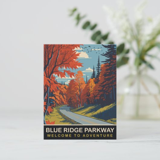 Blue Ridge Parkway, Reizen Briefkaart (Staand voorkant)