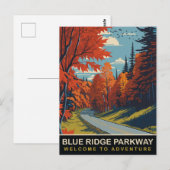 Blue Ridge Parkway, Reizen Briefkaart (Voorkant / Achterkant)