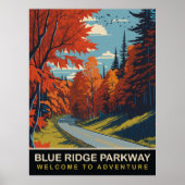 Blue Ridge Parkway, Reizen Poster (Voorkant)