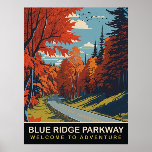 Blue Ridge Parkway, Reizen Poster (Voorkant)