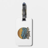 Blue Ridge Parkway Retro Bagagelabel (Achterkant verticaal)