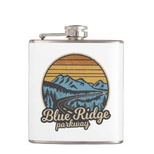 Blue Ridge Parkway Retro Heupfles