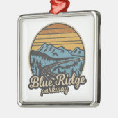 Blue Ridge Parkway Retro Metalen Ornament (Links)