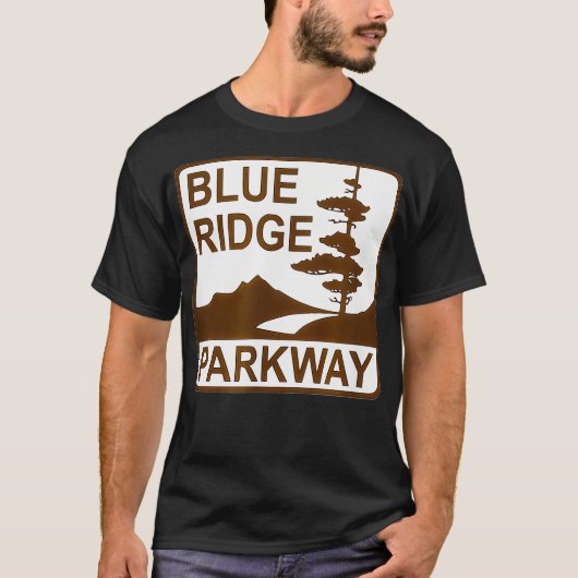 Blue Ridge Parkway Road Sign T-shirt (Voorkant)