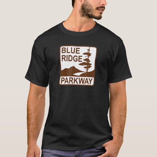 Blue Ridge Parkway Road Sign T-shirt (Voorkant)