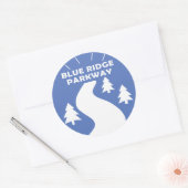 Blue Ridge Parkway Ronde Sticker (Envelop)
