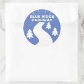 Blue Ridge Parkway Ronde Sticker (Tas)