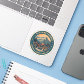 Blue Ridge Parkway Scenic Byway motorrit Sticker (Laptop met iPhone)