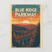   Blue Ridge Parkway Scenic Byway Virginia North C Briefkaart (Voorkant)