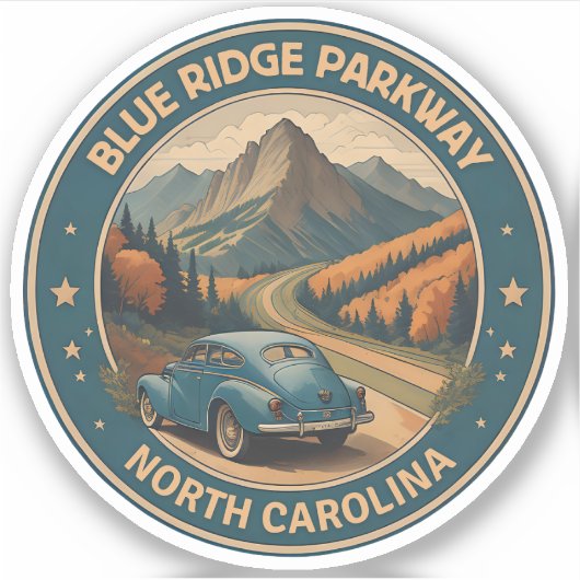 Blue Ridge Parkway Schilderachtig Byway klassieke  Sticker (Voorkant)