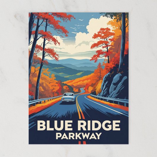 Blue Ridge Parkway Schilderachtig Drive Briefkaart