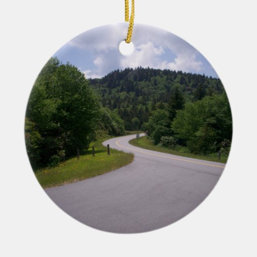 Blue Ridge Parkway Schilderachtig route Keramisch Ornament (Voorkant)