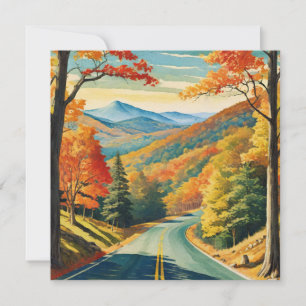 Blue Ridge Parkway Schitterende Herfstbergen  Feestdagenkaart