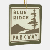 Blue Ridge Parkway shield Keramisch Ornament (Rechts)