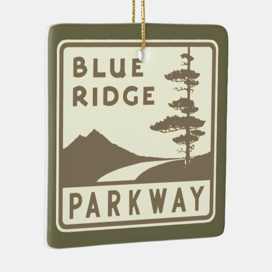 Blue Ridge Parkway shield Keramisch Ornament (Rechts)