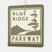 Blue Ridge Parkway shield Keramisch Ornament (Links)