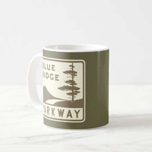 Blue Ridge Parkway shield Koffiemok (Voorkant links)