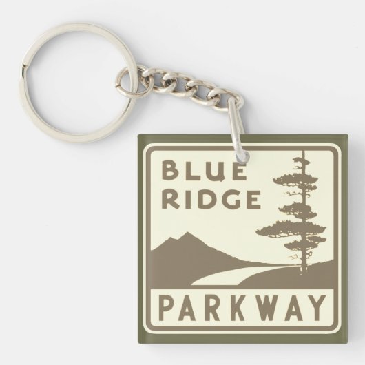 Blue Ridge Parkway shield Sleutelhanger (voorkant)