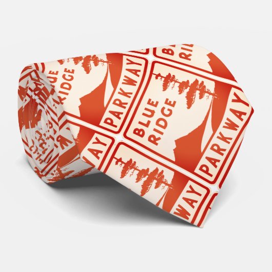 Blue Ridge Parkway shield Stropdas (Opgerold)