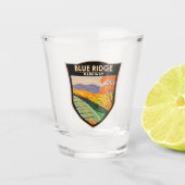 Blue Ridge Parkway  Shot Glas (Voorkant)