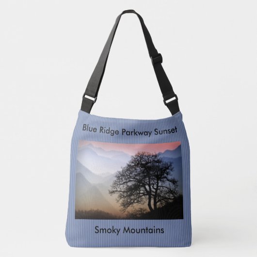 Blue Ridge Parkway Smokies Sunset Foto Crossbody Tas (Voorkant)