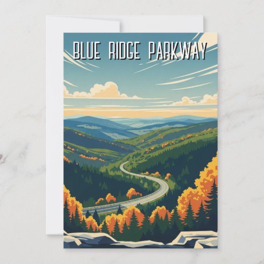 Blue Ridge Parkway Souvenir Feestdagenkaart (Voorkant)