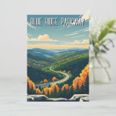 Blue Ridge Parkway Souvenir Feestdagenkaart (Staand voorkant)