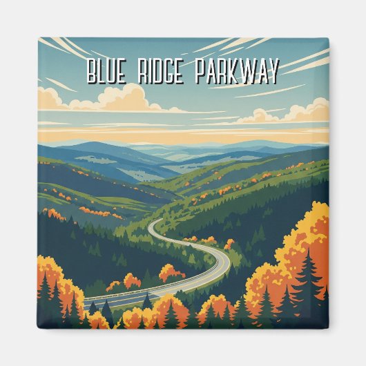  Blue Ridge Parkway Souvenir Magneet (Voorkant)