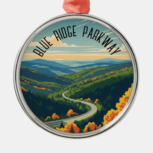  Blue Ridge Parkway Souvenir Metalen Ornament (Voorkant)