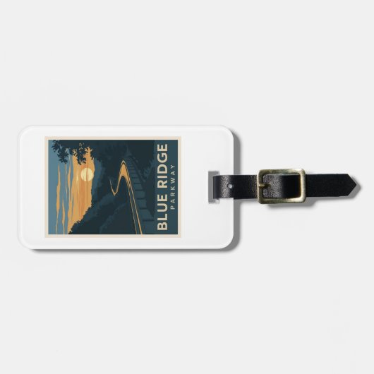 Blue Ridge Parkway Sunset Bagagelabel (Voorkant horizontaal)