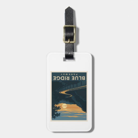 Blue Ridge Parkway Sunset Bagagelabel (Voorkant verticaal)
