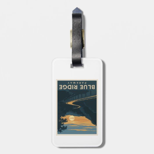 Blue Ridge Parkway Sunset Bagagelabel (Achterkant verticaal)