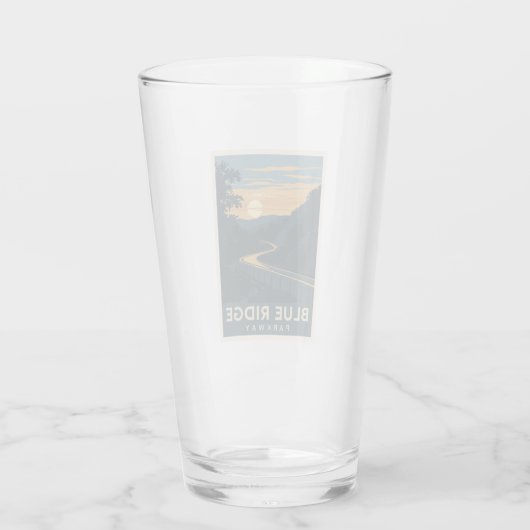 Blue Ridge Parkway Sunset Glas (Achterkant)
