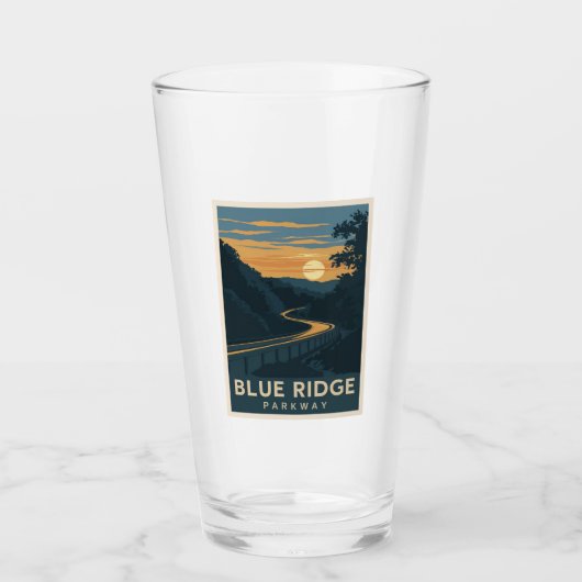 Blue Ridge Parkway Sunset Glas (Voorkant)