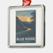Blue Ridge Parkway Sunset Metalen Ornament (Links)