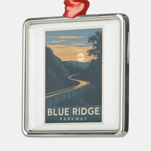 Blue Ridge Parkway Sunset Metalen Ornament (Links)
