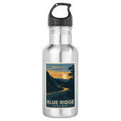 Blue Ridge Parkway Sunset Waterfles (Voorkant)