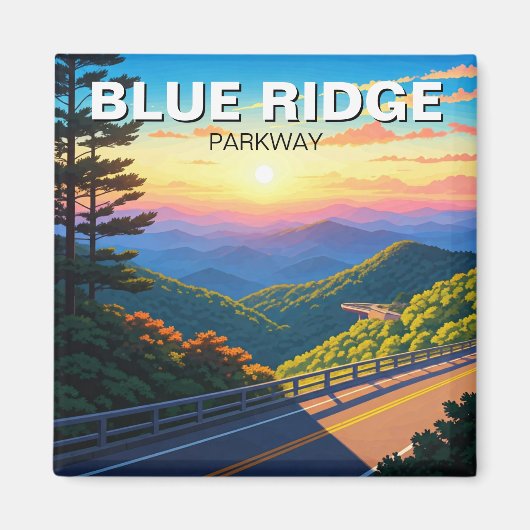 Blue Ridge Parkway Travel Magneet (Voorkant)