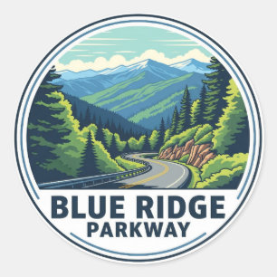 Blue Ridge Parkway Travel Ronde Sticker