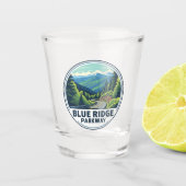 Blue Ridge Parkway Travel Shot Glas (Voorkant)