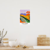 Blue Ridge Parkway Vintage  Poster (Keuken)