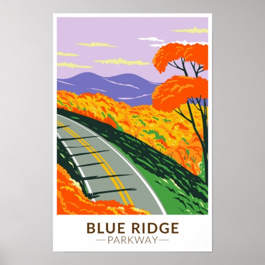 Blue Ridge Parkway Vintage  Poster (Voorkant)