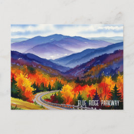Blue Ridge Parkway Waterverf Briefkaart