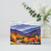 Blue Ridge Parkway Waterverf Briefkaart (Staand voorkant)