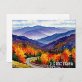 Blue Ridge Parkway Waterverf Briefkaart (Voorkant / Achterkant)