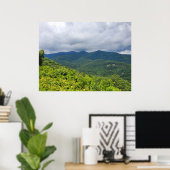 Blue Ridge Parkway Wolken Poster (Thuiskantoor)