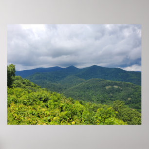 Blue Ridge Parkway Wolken Poster