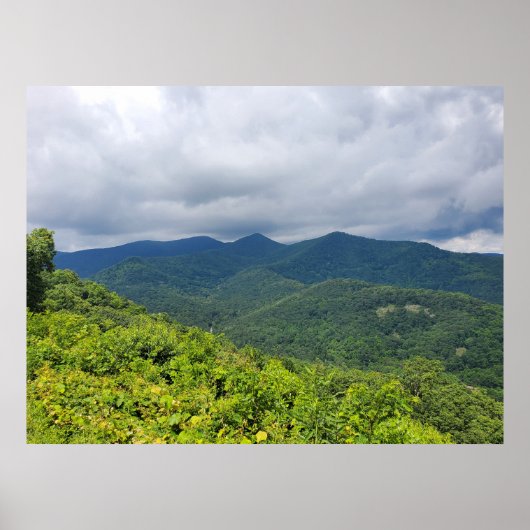 Blue Ridge Parkway Wolken Poster (Voorkant)