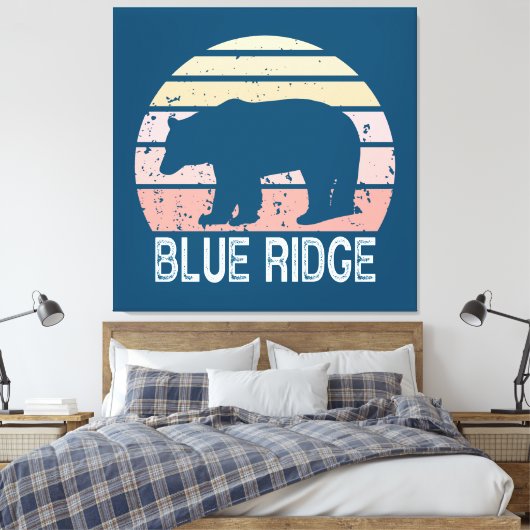 Blue Ridge Retro Beer Canvas Afdruk (Insitu (Slaapkamer))